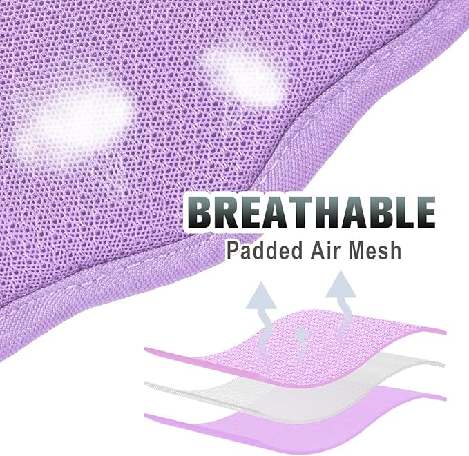 BARKBAY No Pull Dog Harness Large Reflective Dog Harness with Front Clip and Easy Control Handle for Walking Training Running with ID tag Pocket(Lavender Sky,L) - Image 6