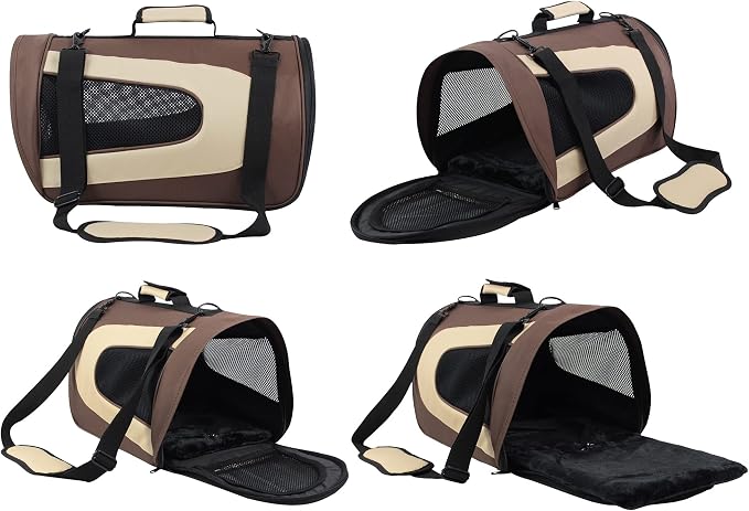 EliteField Deluxe Soft Pet Carrier for Cats and Dogs (3-Year Warranty) | Airline Approved, Waterproof, Plush Bed, Built-In Leash, Adjustable Shoulder Strap, Foldable - Image 4