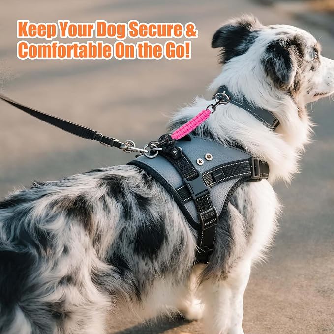 Dog Collar Safety Clip, Collar Companion, Handmade Backup Safety Strap, Double-Ended Clip Leash Connector, Suitable for Dog Harnesses, Prong, Pinch Collars (Pink, 1 Pack) - Image 7