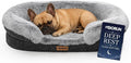 Miorun Fluffy Orthopedic Dog Beds Large Sized Dog, 36" Bolster Sofa Bed | Soft plush faux fur,lowered entry,washable cover,waterproof liner,claming dog couch for x-large dogs,supportive bolster by Miorun