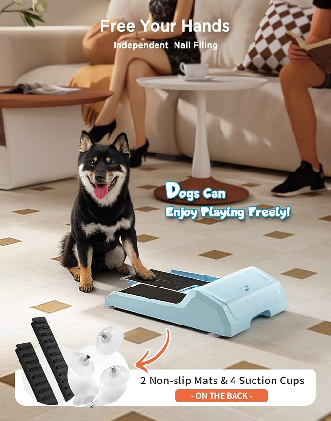 Dog Nail File Toy with 2 Dog Treat Puzzle | Interactive Dog Enrichment Toys, IQ Training, Dog Scratch Pad for Nails, Slow Feeder, 2 Level In 1 Dog Puzzle, Anti-Slip - Image 7