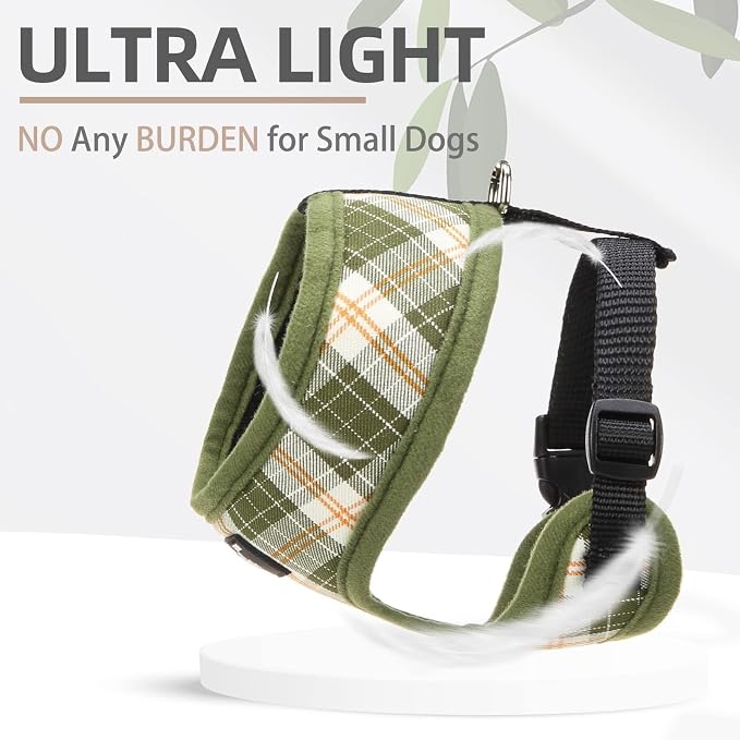 PUPTECK Small Dog Harness and Leash Set No Pull for XS XXS Sized Dogs Puppy | Escape Proof No Choke Pet Cat Adjustable Soft Padded Walking Vest - Image 5