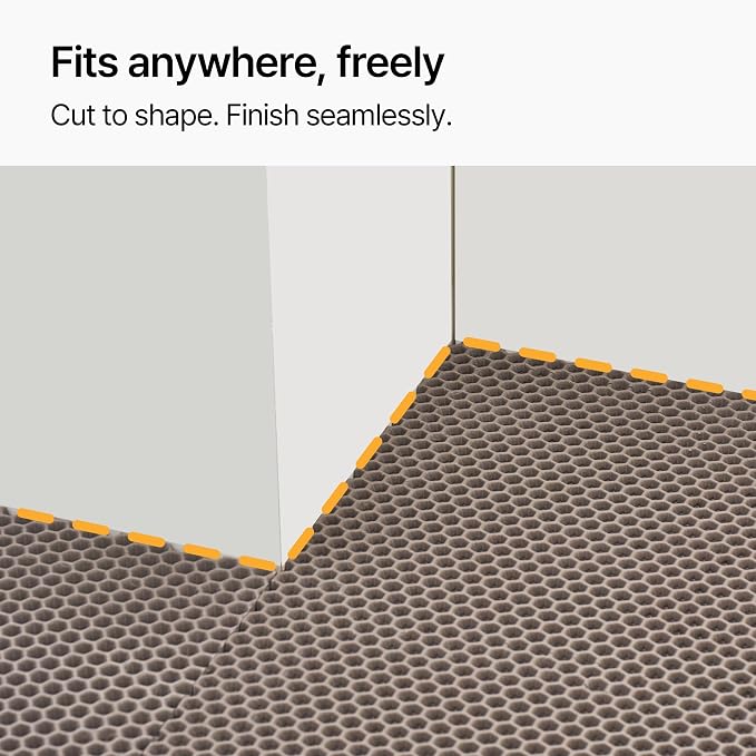 Mewtopia No-Gap Puzzle Cat Litter Box Mat – Seamless, Limitless Expandable, Extra Large(41.3"x21.6") Litter Trapping mat, Urine & Waterproof, Detachable, Easy to Rinse, Vacuum. - Image 7