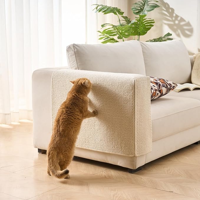 SHENGOCASE Cat Scratch Pad Couch Sofa Armrest Protector, Scratcher Cover for Couch Corner, Carpet Scratching Post (7.9") by SHENGOCASE