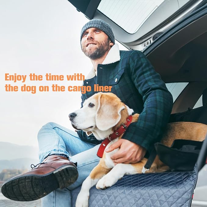 PETICON SUV Cargo Liner for Dogs, Trunk Cover with Bumper Flap Protector | Waterproof Pet Cargo Cover with Side Flaps, Dog Car Seat Cover with Non-Slip Mat, Prevents Scratches, Pet Hair, Mud, and Dirt - Image 7