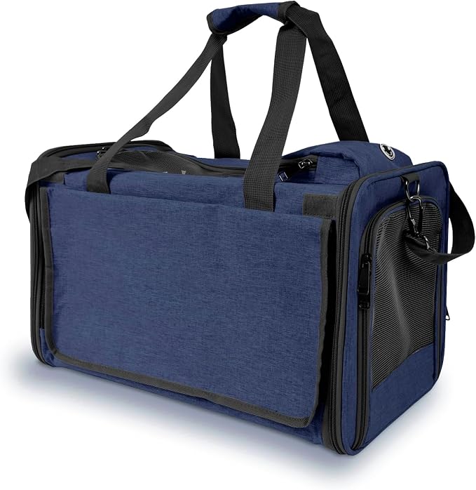 GAPZER Medium Cat Carrier Large Cat 15 lbs+ Soft Pet Car Cage Small Puppy | Privacy Protection Big Kitten Car Travel Cloth Carry Bag up to 20 lbs, Small Animal Portable Mesh Kennel Cage for Vet Visits - Image 2