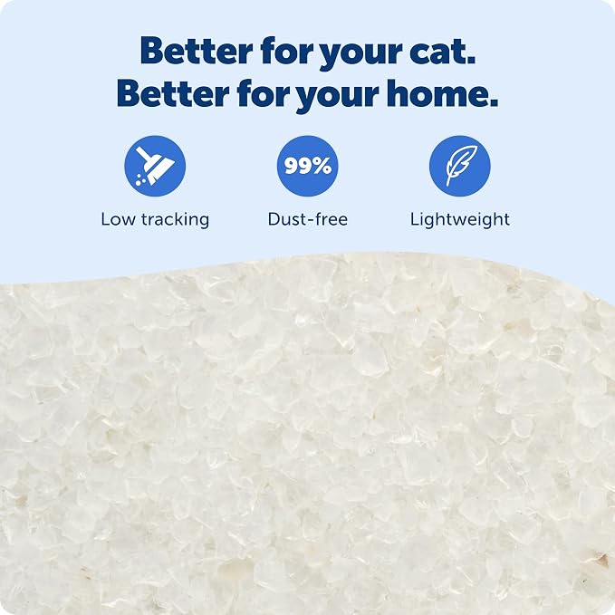 PetSafe ScoopFree Premium Crystal Litter, Fragrance Free, 4.3Lb Bag, 2 Pack | Ultra-Absorbent Crystal Cat Litter, 5x Faster Odor Control, 99% Dust-Free, Low Tracking, Refills Any Cat Box or Tray - Image 5