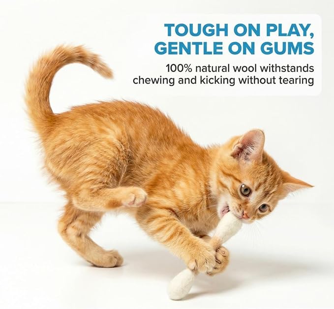 Glaciart One MINI Swabs Cat Toys with Catnip - 6 Pk | Durable for Chew, Cute Cat Toys Interactive Kitty for Boredom, Exercise, & Play | Filled w/Organic Catnip for Anxiety & as Digestive Aid - Image 5