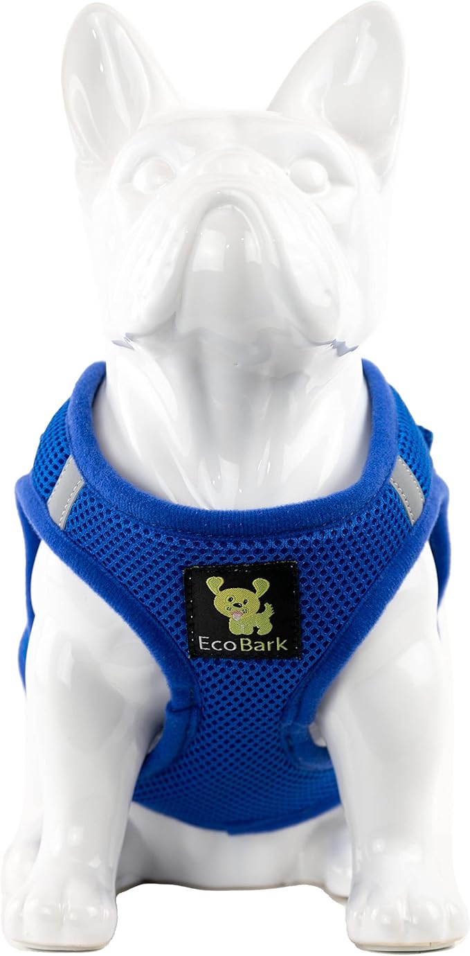 EcoBark Step in Dog Harness, Soft Mesh Halter Vest, Royal Blue, Medium | Eco Friendly Dog Harnesses for Small & Medium Breed Dogs, Reflective & Adjustable Mini Body, No Choke Toy Breed Harness - Image 9