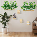Gemscream 2 Pieces Cat Wall Shelves with 4 Steps Wall Mounted Cat Shelves and Perches Cat Furniture for Cats Kitten Kitty Indoor Living Room Climbing Scratching Playing and Relaxing Playground by Gemscream