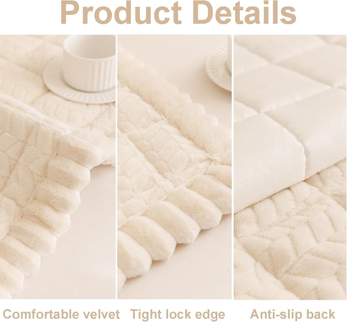 Pet Couch Cover Dogs Washable Sofa Protector Covers Non Slip Fuzzy Dog Mat | Soft Flannel, Anti-Slip Backing, Protect Furniture from Hair, Dirt, Messes, Fit Sofa and Loveseat - Image 3