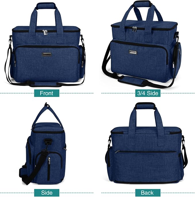 BAGLHER Dog Travel Bag, Pet Travel Bag (ALL Pet Travel Supplies), With 2 Pet Food Containers and 2 Collapsible Silicone Bowls; Essential Kits for Pet Travel Dark Blue - Image 2