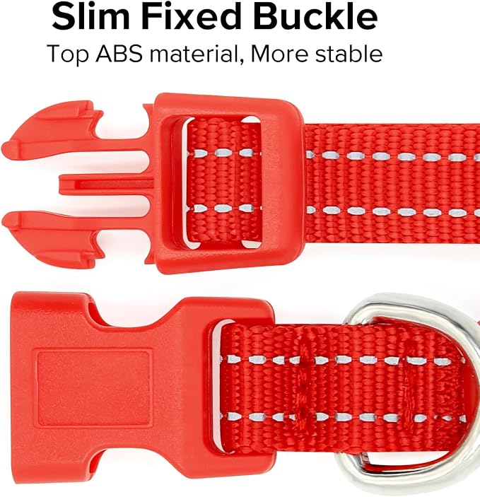 LED Dog Collar - Rechargeable Light Up Dog Collar for Small Dogs& Cats, Reflective Adjustable Puppy Collar Safety Dog Lights for Night Walking (Red, XS) - Image 2