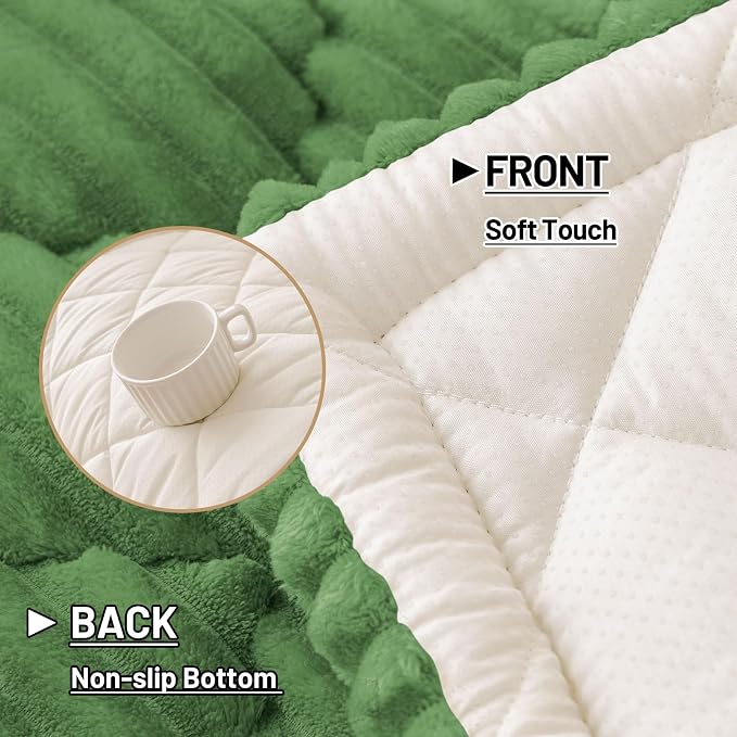 Smiry Couch Cover for Dogs Washable, Non Slip Fuzzy Pet Sofa Protector | Soft Thick Furniture Cover for Sofa, Loveseat and Sectional, Scratch & Pet Hair Resistant (Olive Green, 27.6" x 88") - Image 5