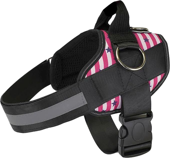Joyride Basic Dog Harness 1.0 | Stars & Stripes | XL | Adjustable pet vest with 3 side leash rings for training, walking and improved control for small, medium or large dogs by JoyrideHarness