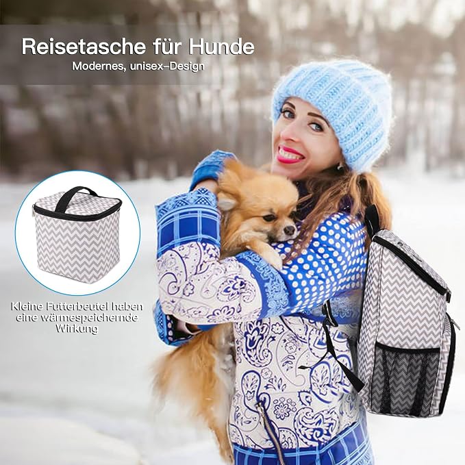 BAGLHER丨Dog Travel Bag, Airline Approved Pet Supplies Backpack, Dog Travel Backpack with 2 Silicone Collapsible Bowls and 2 Food Baskets - Image 7