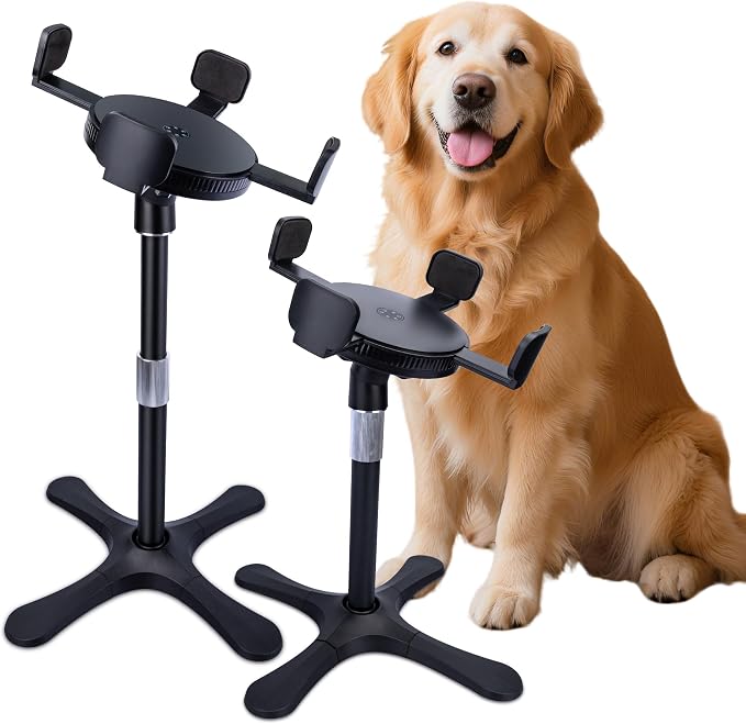 Elevated Adjustable Dog Bowl Feeding Stand, 3 Heights and Tiled Ajudst, Compatible with Moost Feeding Bowls, Great for Medium Large Dogs(Not Bowl 2 Pack Updated) by Tolopu