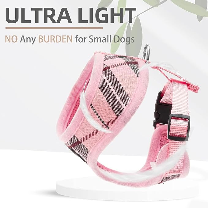 PUPTECK Small Dog Harness and Leash Set No Pull for XS XXS Sized Dogs Puppy | Escape Proof No Choke Pet Cat Adjustable Soft Padded Walking Vest - Image 5
