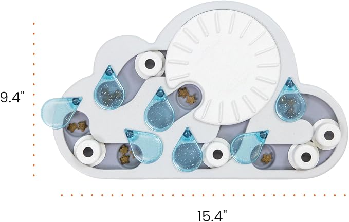 Catstages Nina Ottosson Rainy Day Puzzle & Play Cat Toy Treat Puzzle, 14" | Level 3 Advanced, 19 Hidden Treat Cups, Problem Solving, Interactive Enrichment, Slow Feeder, Indoor Cats & Kittens - Image 7