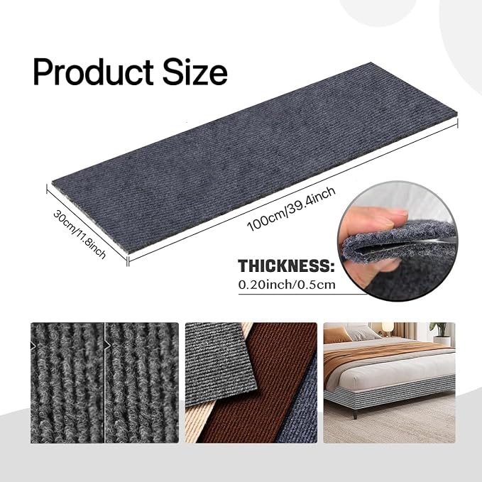 Cat Scratch Couch Furniture Protector, Dark Grey, 11.8"X39.4" | Adhesive, DIY Climbing, Deterrent for Furniture, Protects from Cat Claws Scratching Indoor - Image 2