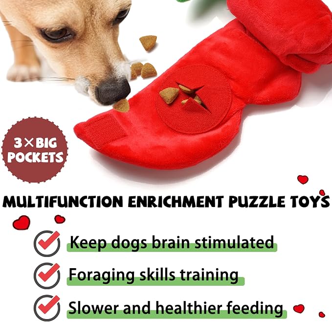 lilfrd Rose Valentines Day Dog Toy, Squeaky Crinkle Puzzle Gift for Dogs | Valentine Gift, Interactive Play, Suitable for Small Medium Large Dogs, Birthday Gift - Image 4