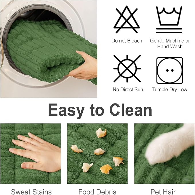 hyha Couch Cover for Dogs, Washable Non Slip Plush Flannel Sofa Protector | Thick Flannel, Anti-Slip Backing, Pet Hair & Scratch Protection, Fits Sofa & Loveseat (27.6" x 82.7") - Image 7