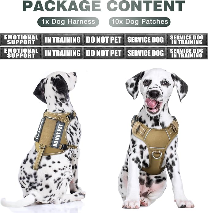 Tactical Dog Harness, No Pull Dog Harness for Medium Large Dogs with Handle & Molle, Military Service Dog Vest Harness in Training Pet Harness for Small Dogs - Image 2
