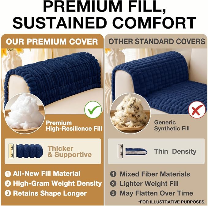 hyha Couch Cover for Dogs, Washable Non Slip Plush Flannel Sofa Protector | Thick Flannel, Anti-Slip Backing, Pet Hair & Scratch Protection, Fits Sofa & Loveseat (27.6" x 70.9") - Image 10