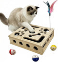Cat Scratch Puzzle Enrichment Box, Cat Nail File Enrichment Box Sandpaper, Interactive Cats Treat Toy Stress Free, Scratchers that Trim Nails by RoadAlchemist