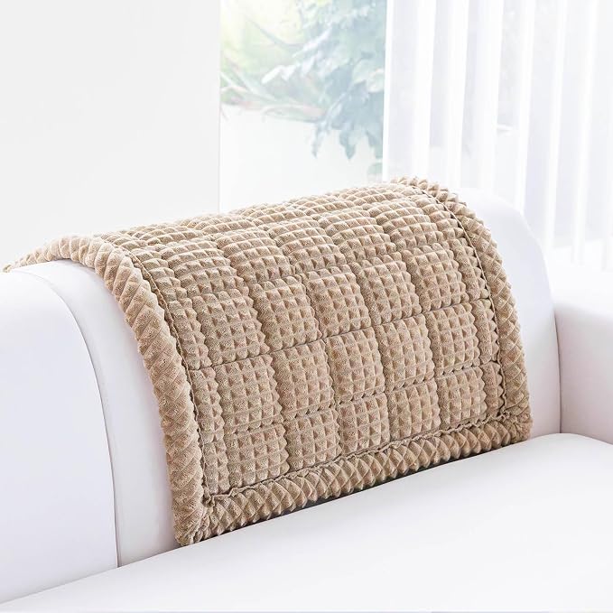 Couch Cover for Dogs Washable, Non Slip Couch Covers for Sofa Pet Friendly, Couch Cushion Covers for Dog, Thick, Soft for Sofa Protector (Camel, 27.6" x 27.6"/70 x 70cm) - Image 2