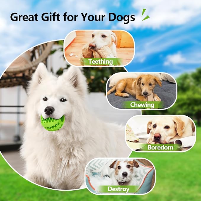 Puppy Chew Toys for Teething: Durable Rubber Dog Toys for Boredom - Treat-Dispensing Balls for Small Breed Indoor Play (2pack) - Image 6