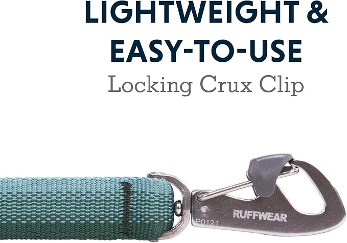 Ruffwear, Front Range Dog Leash, 5 ft Lead, River Rock Green | Light & Strong Lockable Swivel Crux Clip, Padded Handle, Durable Webbing, Traffic Handle & Accessory Loop for Everyday Walks - Image 3