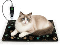 Cat Heating Pad 17x13 in with Smart Thermostat Switch and Power Line Protection Tube,Obtained MET and UL Dual Certification,Waterproof Pet Heating Pad for Cats-Black by Afullrangeofservicesforyourpet