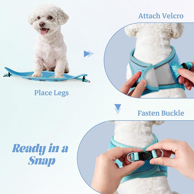 No Pull Dog Puppy Harness and Leash Set Reflective Mesh Vest X-Small - Image 4
