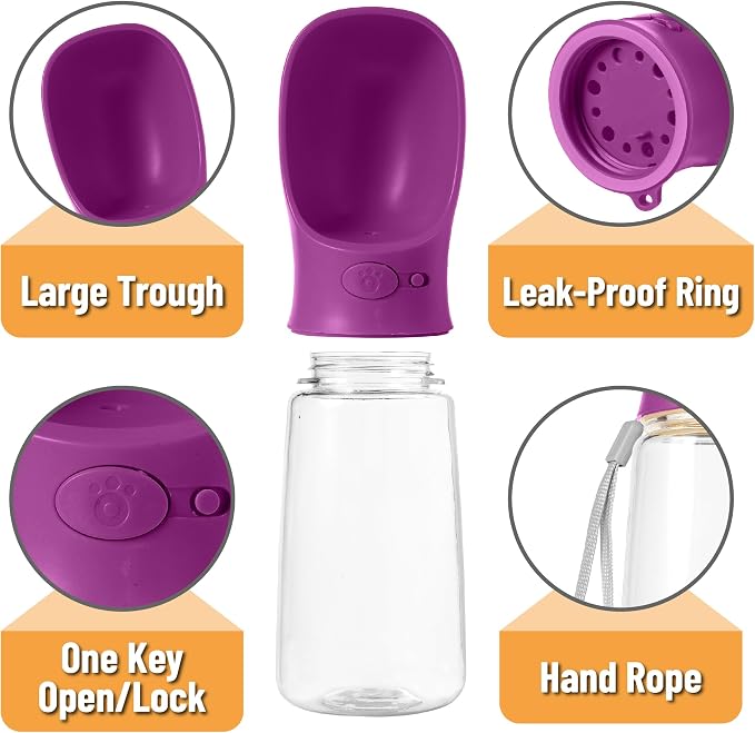 Mr. Pen- Portable Dog Water Bottle, 19 oz, Large | Leak Proof Puppy Water Dispenser with Drinking Feeder for Pets, Outdoor Walking, Hiking, Travel, Not Dishwasher Safe - Image 5