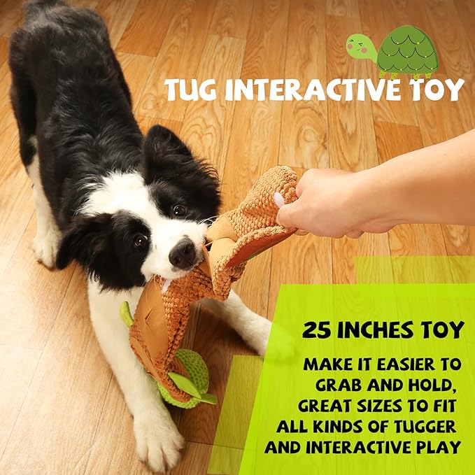 lilfrd Dog Puzzle Enrichment Toy, Squeaky Crinkle Plush Turtle Puppy Toy | Mental Enrichment, Energy Release, Perfect for Small Medium Large Dogs - Image 6