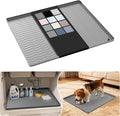 URMONA Waterproof Silicone Under Sink Mat 22'' x 19'' Shelf Liner for Kitchen and Bathroom, Cabinet and Counter Protector, Storage and Organizers, Litter Mat, Pet Cat Puppy Essentials(Beige) by URMONA