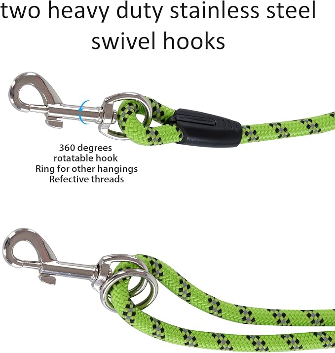 Long Dog Leash for Training - 10FT/16FT/30FT/50FT/100FT, Reflective, Heavy Duty for Large, Medium, Small Dogs - Walking, Playing, Camping, Yard - Image 4