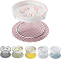 Ceramic Elevated Slow Feeder Cat Bowl, Anti Vomit, Removable Dish Pink | Removable Ceramic Bowl Elevated Slow Feeder Whisker-Friendly Wet & Dry Food Metal Stand by Trundisan