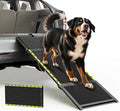Pawaboo 67" L & 20" W Longest Dog Ramp for Car Foldable, Up to 200 LBS | Extra Wide Portable Pet Dog Ramps for Large Dogs, Dog Car Ramp for SUV/Truck/RV/Bed, Lightweight Ramps with Non-Slip Mesh, Bl by Pawaboo