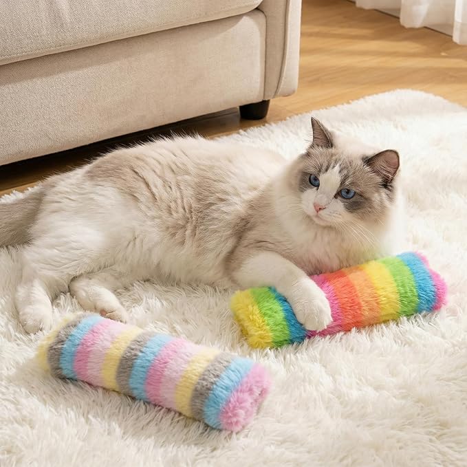Cat Toys Pillows 6Pcs Catnip Kicker Toys for Cats Promotes Kitty Exercise - Image 9