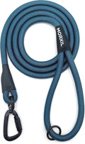 Rope Dog Leash, 4 ft Heavy Duty Dog Leash with Aviation Aluminum Auto Locking Carabiner, Strong Nylon Pet Lead for Small, Medium, Large Dogs (Navy Blue, 4FT) by MORXIL