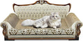 Luxury Cardboard Cat Scratcher Sofa Bed, Couch Shaped Scratching Board, Scratch Lounge with Catnip, Scratcher for Indoor Cats Large Grey by INRLKIT