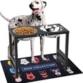 Metal Elevated Dog Bowls for Large Extral Large Breed Raised Dog Bowl Stand with Sprill Proof Mat and 3000ML Pet Bowls, 17" Tall Food & Water Feeder for Extra Large Breed by ADENGL