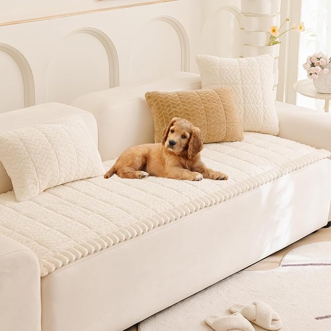 Pet Couch Cover Dogs Washable Sofa Protector Covers Non Slip Fuzzy Dog Mat | Soft Flannel, Anti-Slip Backing, Protect Furniture from Hair, Dirt, Messes, Fit Sofa and Loveseat - Image 5