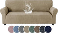 MAXIJIN Waterproof Couch Cover for 3 Cushion Couch, 1 Piece Stretch Sofa Covers Slipcovers with Non-Slip Elastic Bottom, Washable Furniture Protector for Dogs Pets (Large, Khaki) by MAXIJIN