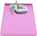 Cat Litter Mat, Silicone Large Cat Mat for Litter Box - 34x22 in, Waterproof & Non-Slip, Durable & Easy Clean, Pink by JSXZWOO