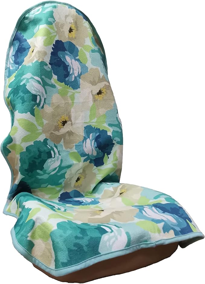 Car Seat Cover Protector Front Seats,for Gym Workout,Running,Swimming,Beach and Hiking,Waterproof Sweat Towel Bucket Seat Covers for Cars SUV Trucks (Chrysanthemum, 1Pcs) by LoyaGour