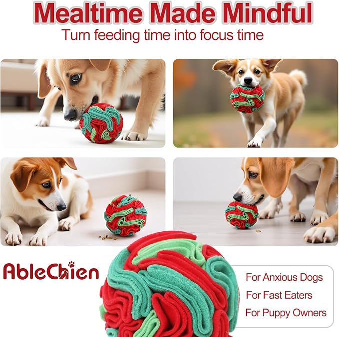 Ablechien Snuffle Ball for Dogs - Interactive Dogs Toys to Keep Them Busy, Dog Puzzle Toy, Dog Enrichment Toys for Small, Medium Pets Daily Companionship, Training Reward Gift - Image 5