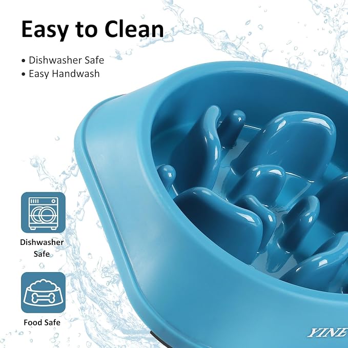 YINEYA Slow Feeder Dog Bowls, Pet Supplies That Slow Down Eating, Pet Food Bowls, Maze Dog Puzzle Feeder for Medium Breed - Image 7